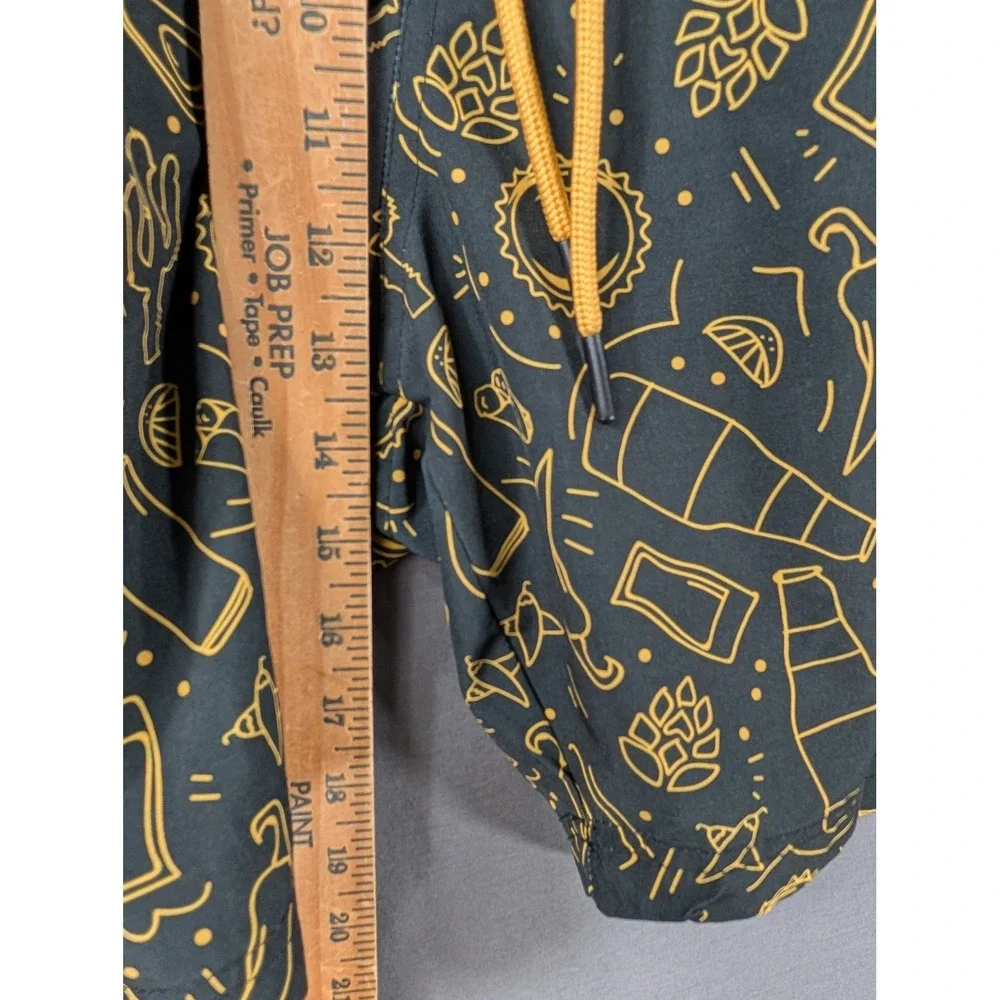 Modelo Especial Mens Swim Trunks 3XL 48/50 Black‎ Gold Beer Graphic Board Shorts